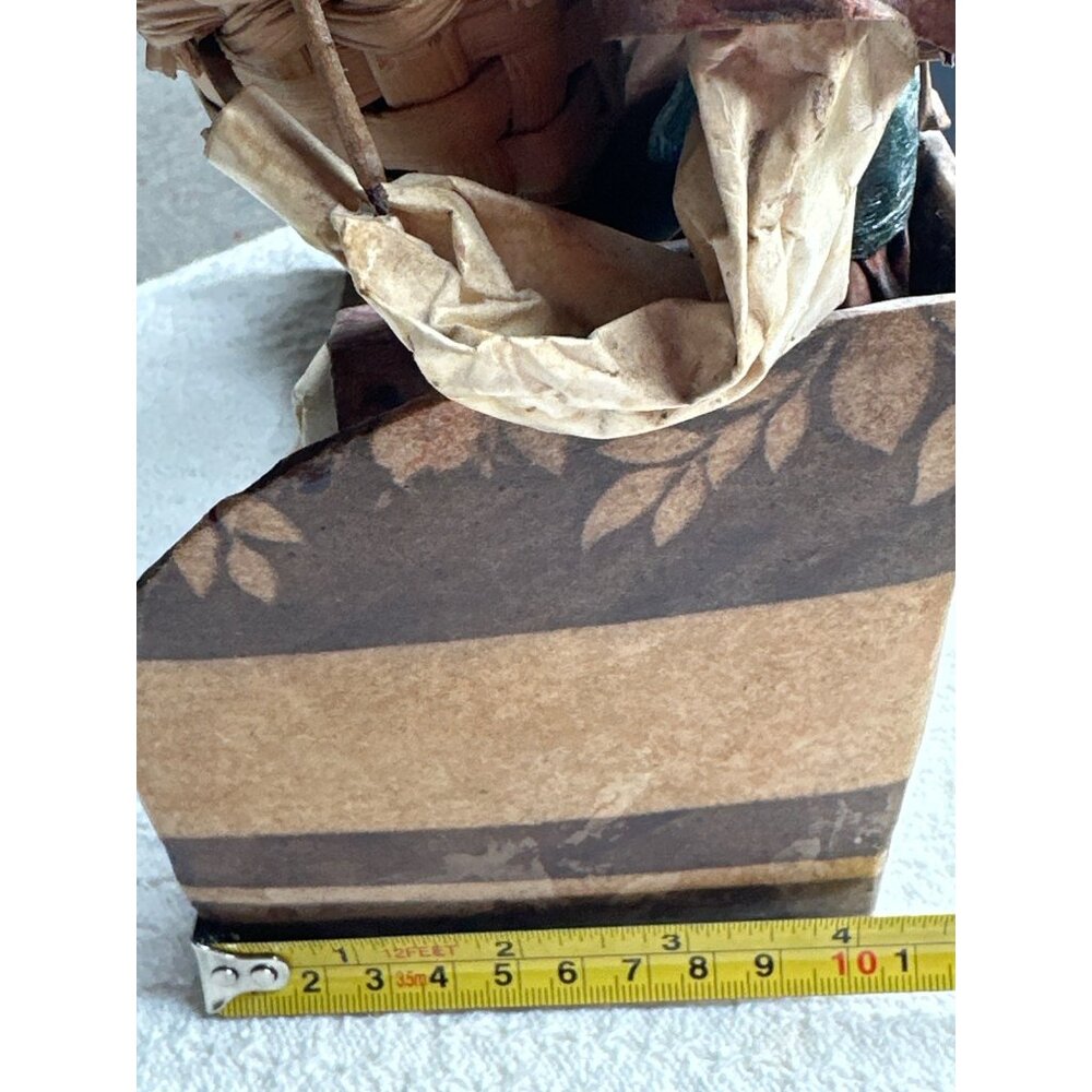 Village Workers Mexican Folk Art Figurines Baskets Of Harvest Beans Paper Mache - Picture 14 of 16